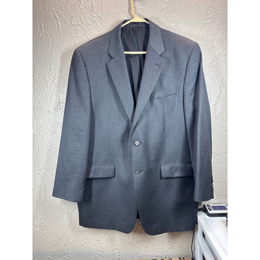 Lauren Ralph Lauren Mens Blazer Charcoal‎ Gray Wool Career Professional Size 42R